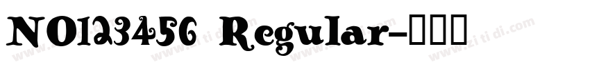 NO123456 Regular字体转换